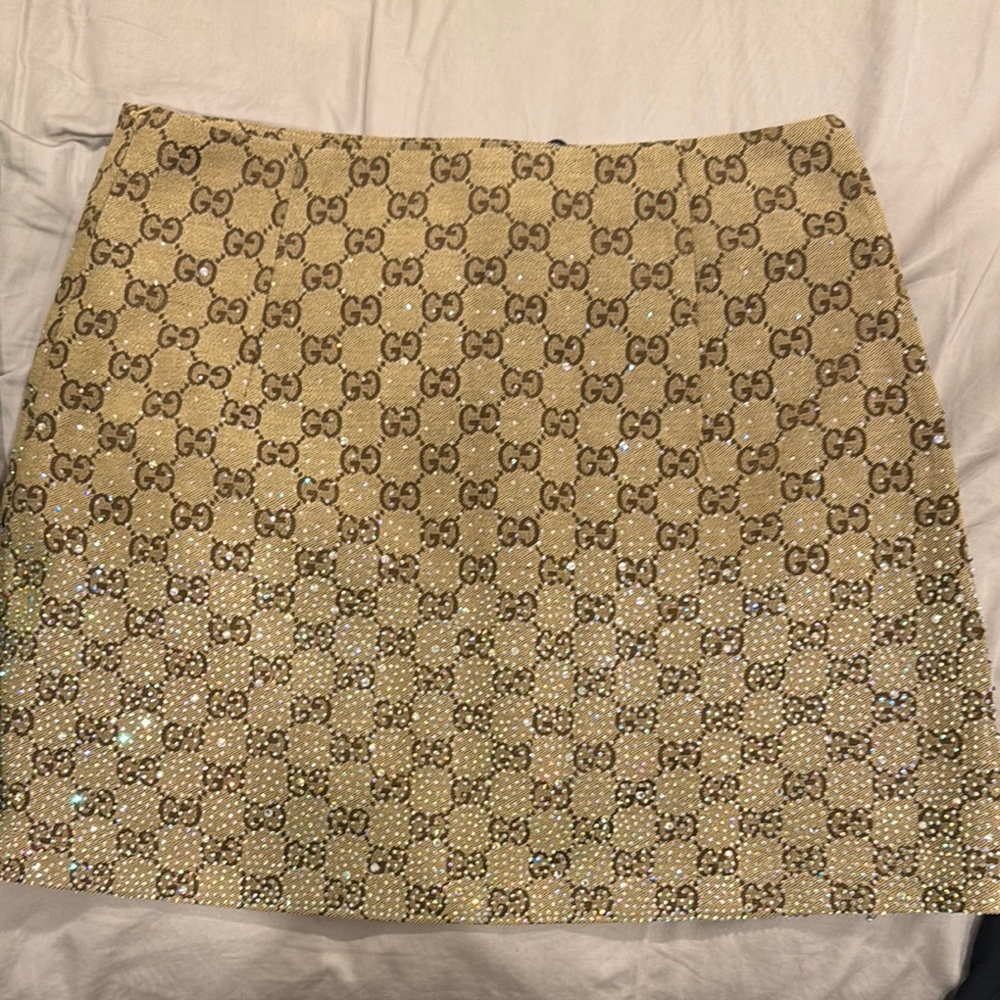 Gucci Tan Patterned Women's Skirt